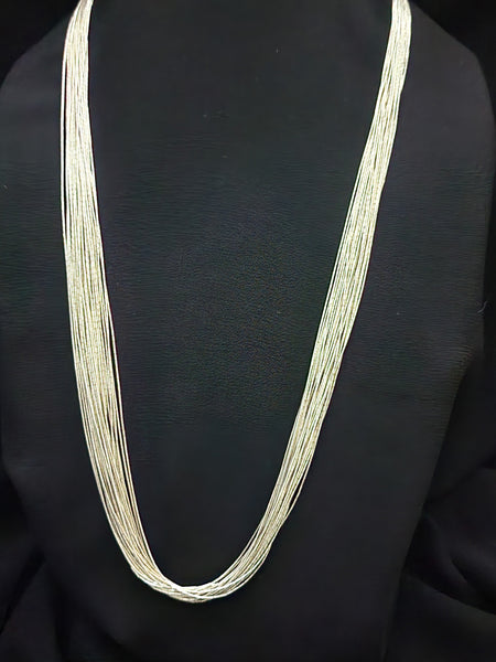 Navajo 30 Strand Sterling Liquid Silver 30in (Vintage)