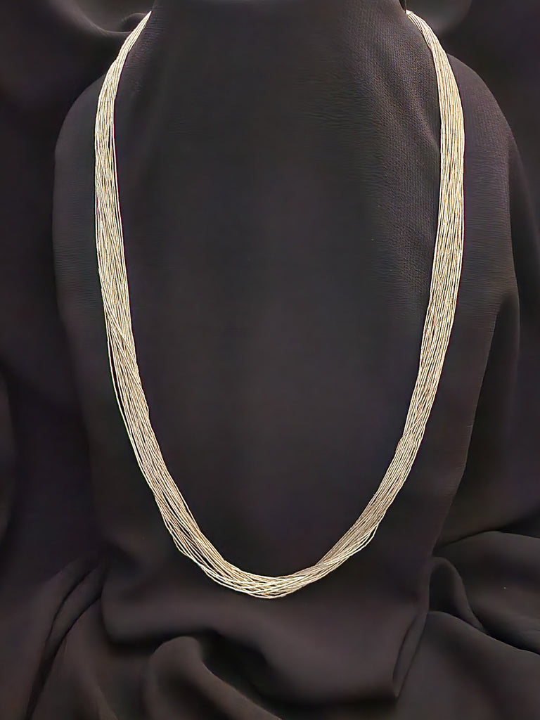 Navajo 31 Strand Sterling Liquid Silver 30in   (Vintage)