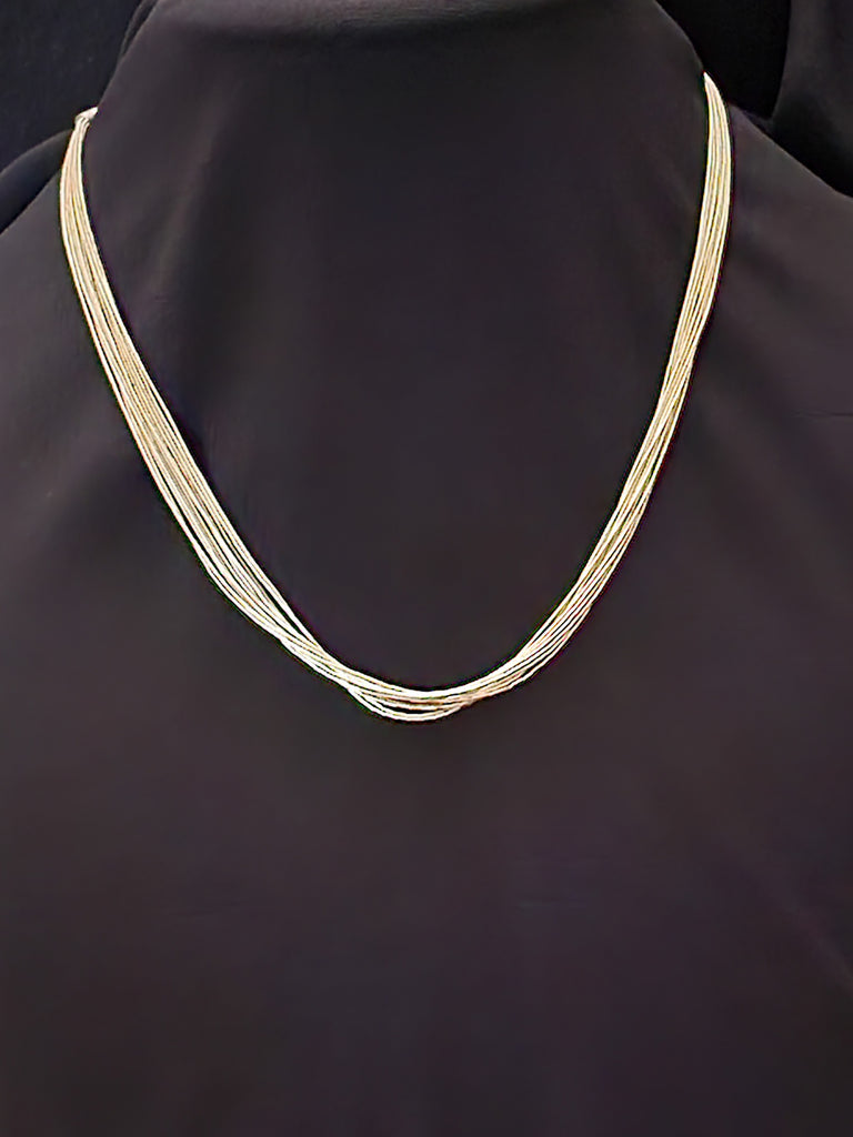Carolyn Pollack 12 Strand Sterling Liquid Silver 20in  (Vintage) Beautiful vintage necklace with light patina.