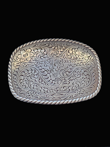 Silver Filigree Belt Buckle   (New)