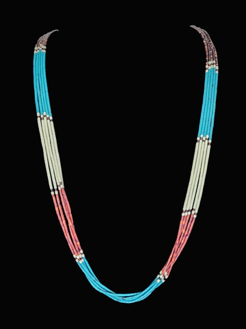 Navajo 5 Strand Heishi Necklace   32.5 inch