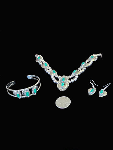 Sterling Silver & Malachite Set