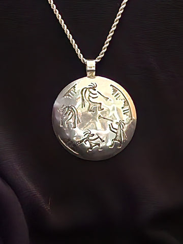 Navajo Sterling Silver Large Kokopelli Pendant (Vintage)