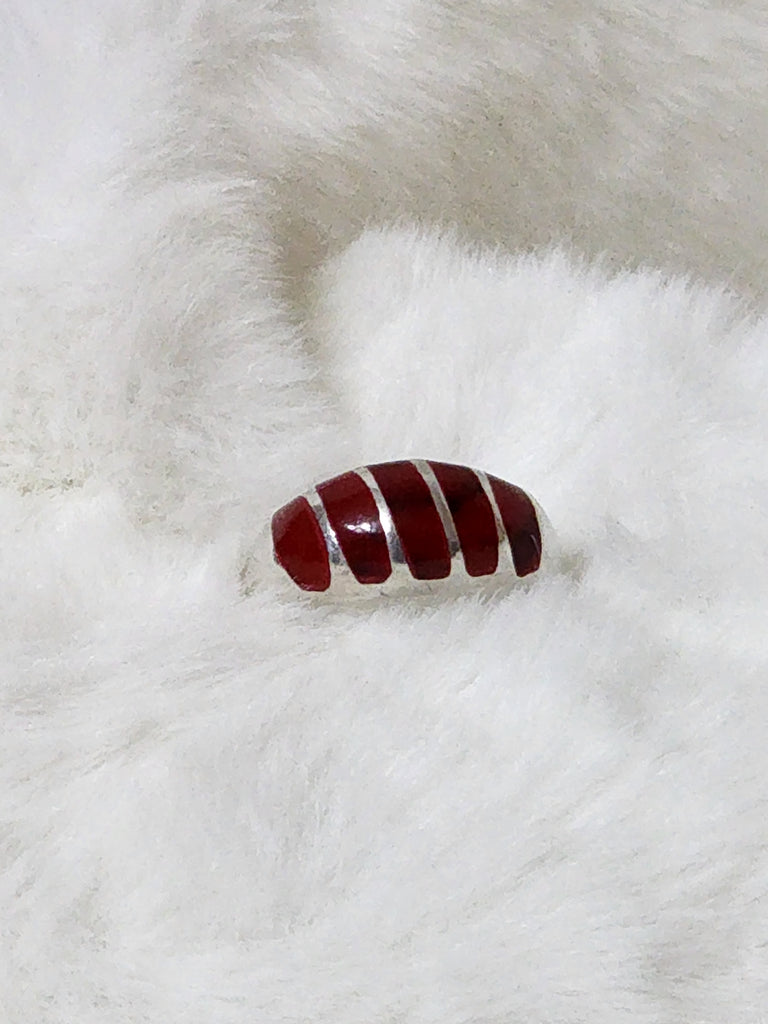 Zuni Sterling Silver w/ Red Jasper   Size 7   (Vintage)